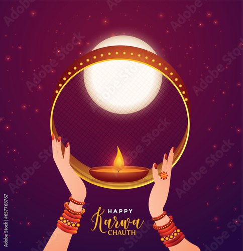 Happy karwa chauth . indian festival