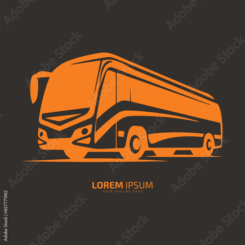 Bus logo school bus icon student bus silhouette vector isolated design