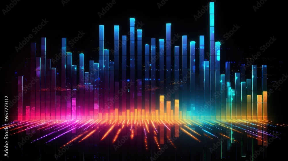 Abstract neon growing graph chart background. Black Friday Sale, Cyber Monday concept.. Abstract neon growing graph chart background. Black Friday Sale, Cyber Monday concept..