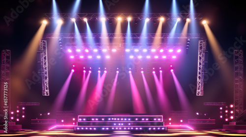 stage spot lights created with Generative AI technology