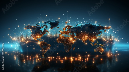 Worldwide connection gray background illustration vector.