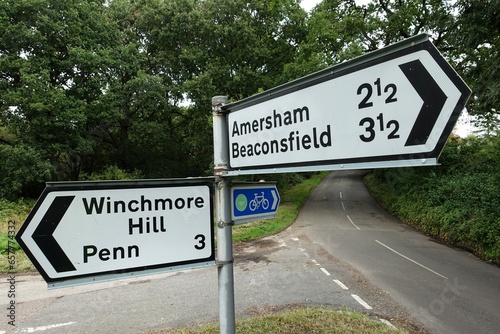 Sign in Coleshill, Buckinghamshire for Winchmore Hill, Penn, Amersham and Beaconsfield