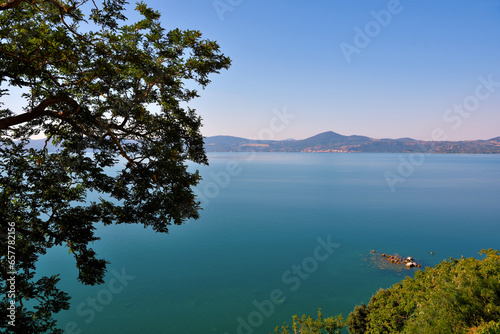 Lake Bracciano seen from Anguillara Sabazia Italy