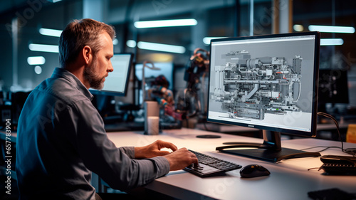 engineer using a computer