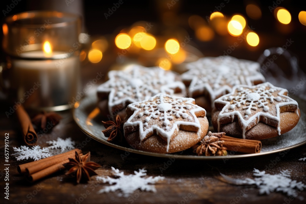 Christmas cookies with festive decoration Christmas cookies with festive decoration