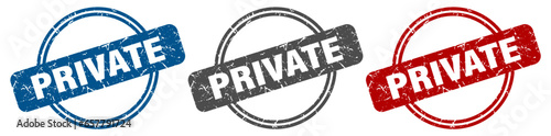 private stamp. private sign. private label set