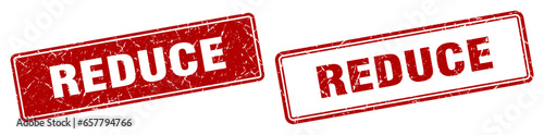 reduce stamp set. reduce square grunge sign