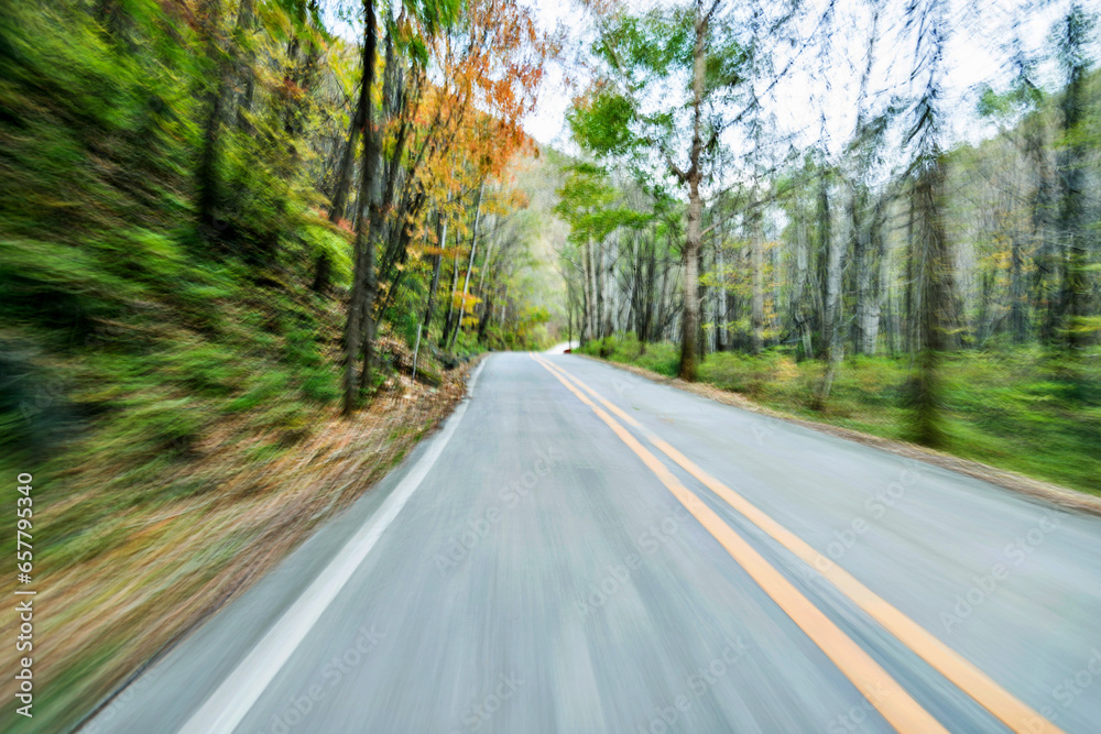 Empty road in motion blur Empty road in motion blur