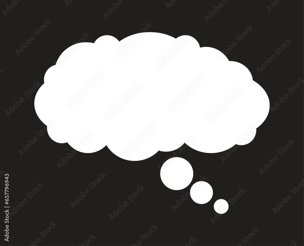 Dream cloud isolated icon in black background. Dream cloud isolated icon in black background.