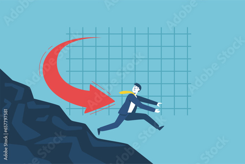 Business investors trying to escape the stock market plunge from the stock market in crisis. panic from the epidemic