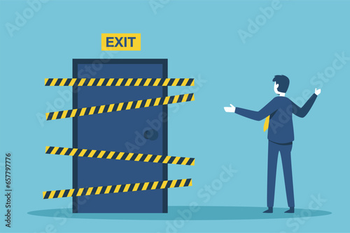 Business investors can't escape when the stock market plummets from the stock market in crisis. panic from the epidemic