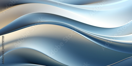 Schöner abstrakter futuristischer Hintergrund in welligen Pastell blau türkis Farben für Webdesign und Drucksachen als Vorlage Querformat, ai generativ