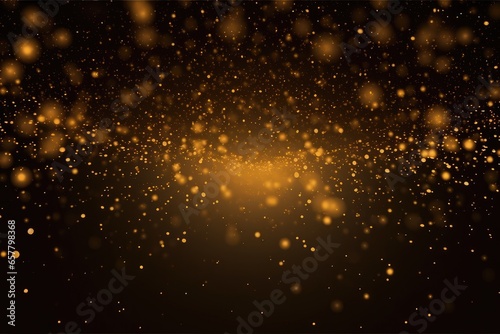 Abstract Golden particles or glitter background