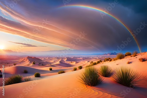 rainbow in the desert
