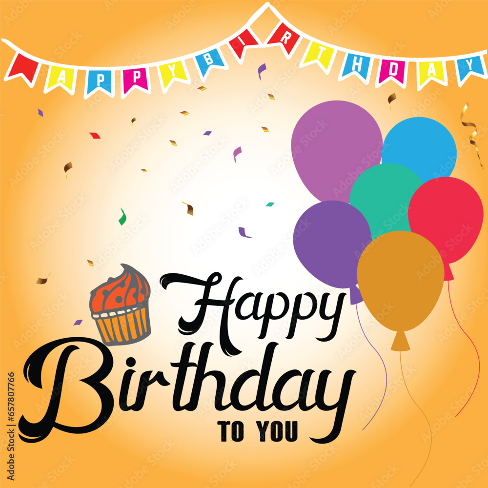 happy birthday design Images High Quality Grahic Happy Birthday background Design. Greeting card, poster template, party ...