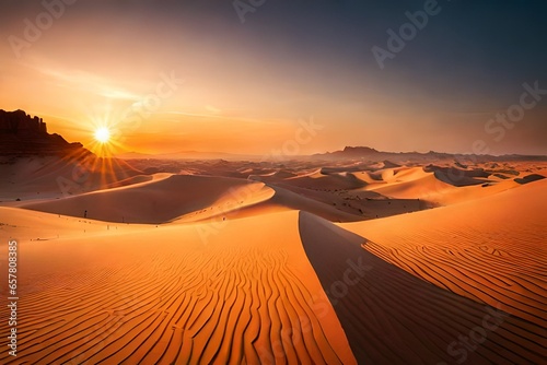 Christmas sunset over the desert