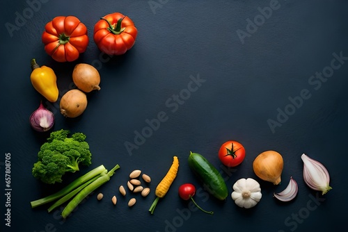 vegetables on a wooden background