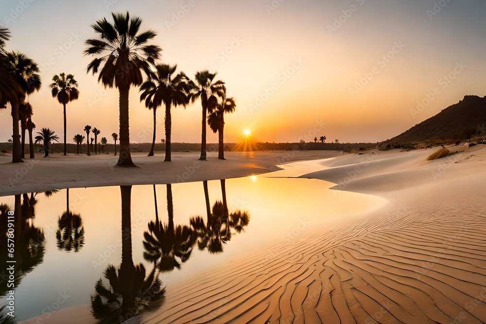 Obraz premium sunset on the beach