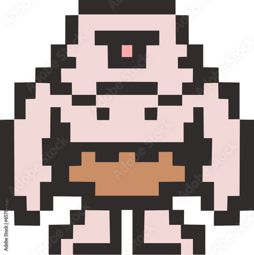 Prehistoric man pixel man