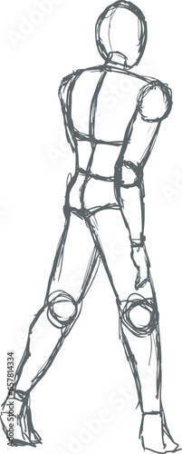 Man walking illustration