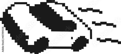 Pixel racing car photo