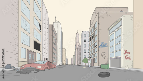 Danger suburban street draw