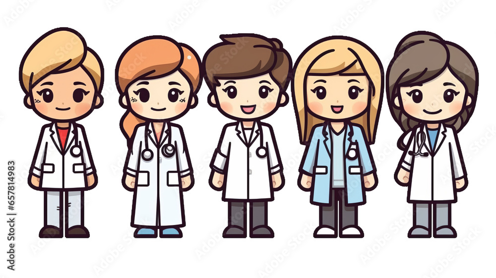 group of doctors shirt design graphic, cute happy,isolated on a transparent background. group of doctors shirt design graphic, cute happy,isolated on a transparent background.