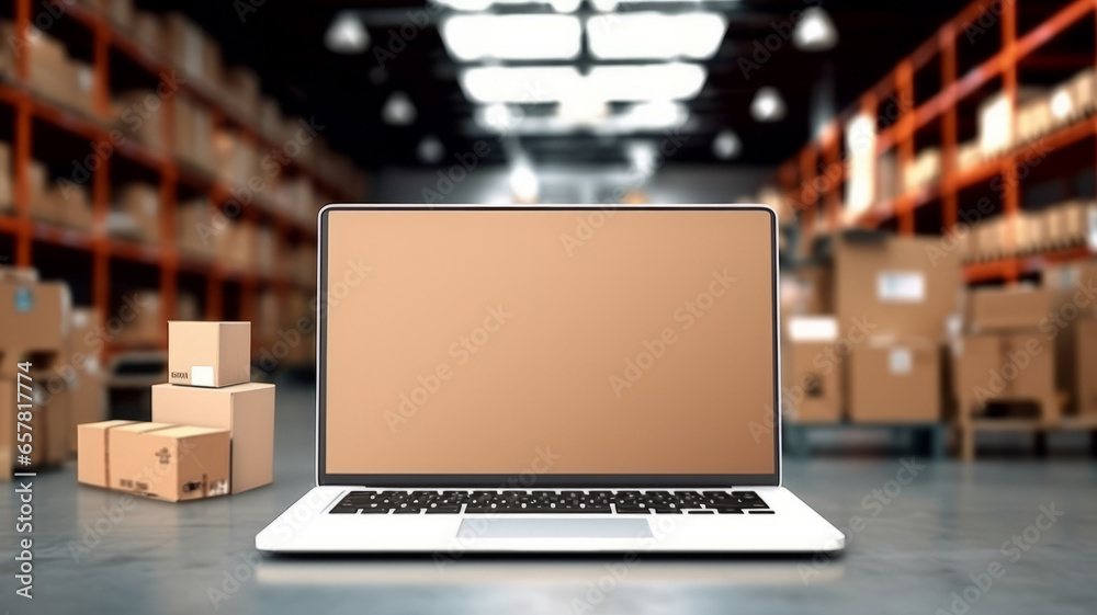 Laptop computer mockup blank white screen on desk. business website concept. Laptop computer mockup blank white screen on desk. business website concept.