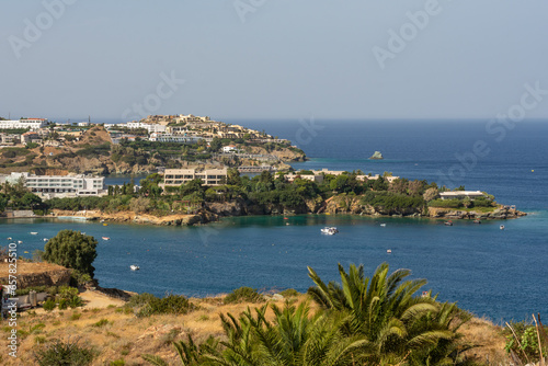 Views over the costal town of Agia Pelagia.  Crete, Greece. photo