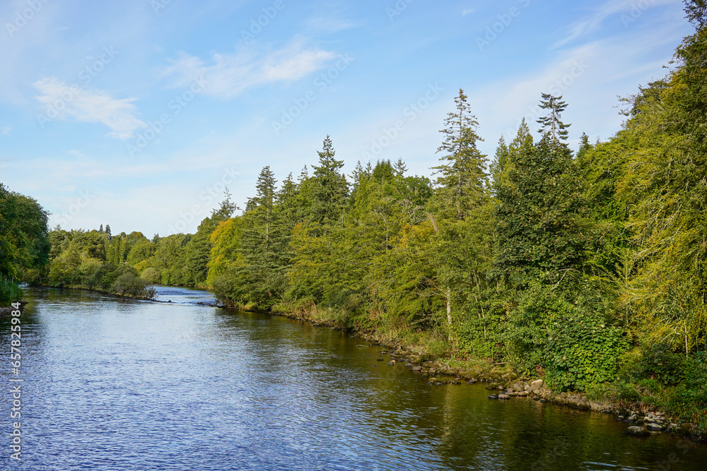 The river Ness and Ness Islands in Inverness