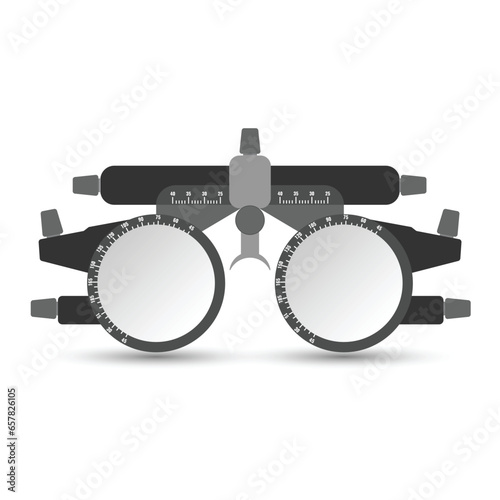 Adjustable optical trial lens frame, eye test glasses for optometry