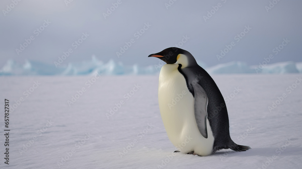 Naklejka premium Emperor Penguin in Antarctica