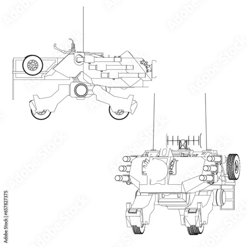 Tactical Infantry Crawler 3D Model SVGs - Futuristic Military Vehicle Inspired by Mecha Anime