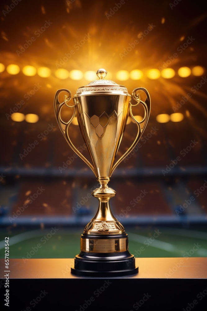 custom made wallpaper toronto digitalGolden trophy cup, winners golden cup. Generative AI