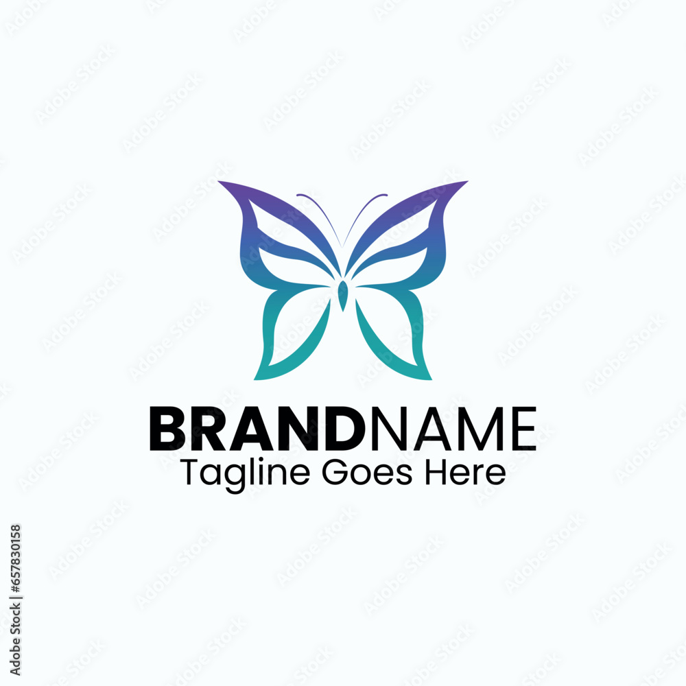 Colorful Butterfly Logo Design, Cosmetic or Spa Center butterfly icon logo