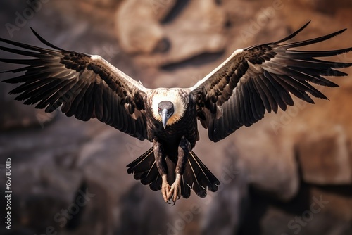 White backed vulture flying