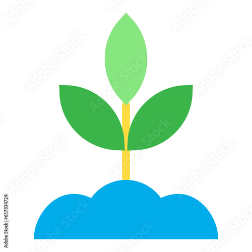 Flat Sprout icon © kiran Shastry