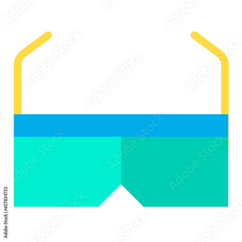 Flat 3d glasses icon