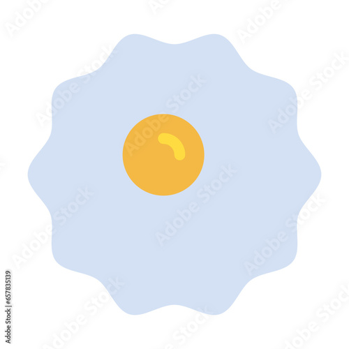 Flat Egg omelet icon