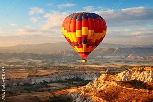 The famous tourist attraction in Cappadocia: a balloon flight. Cappadocia is renowned worldwide as one of the premier destinations for hot air ballooning. Located in Goreme, Cappadocia, Turkey