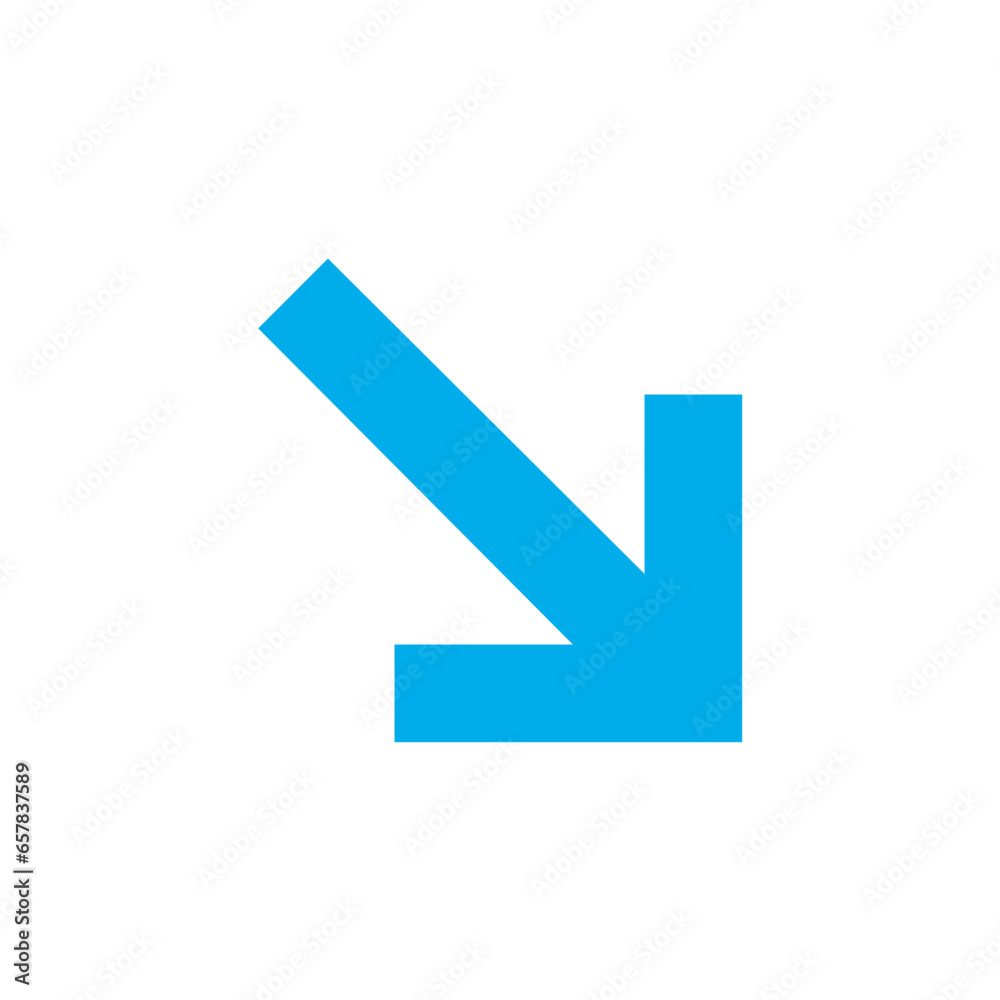 Flat lower right arrow icon Flat lower right arrow icon