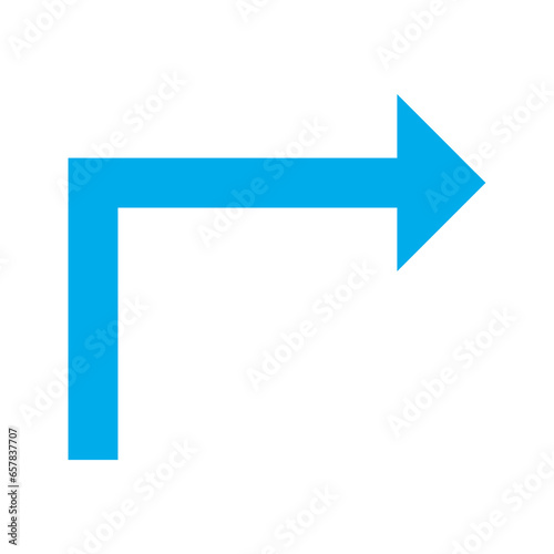 Flat Turn up right arrow icon