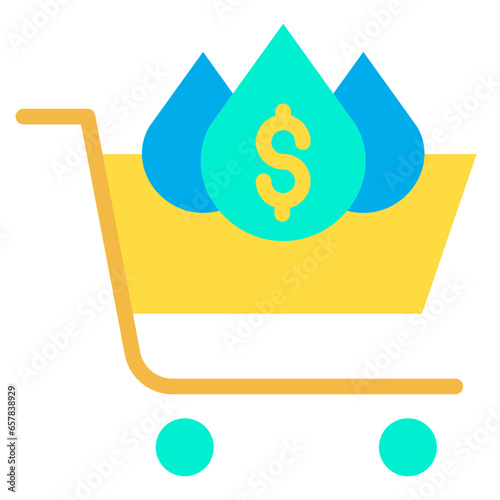 Flat Buy oil icon