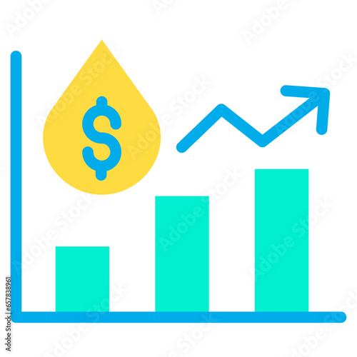 Flat Oil Price icon