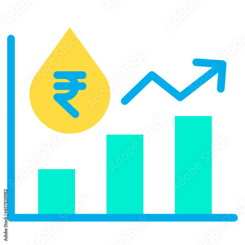 Flat Rupees Oil icon