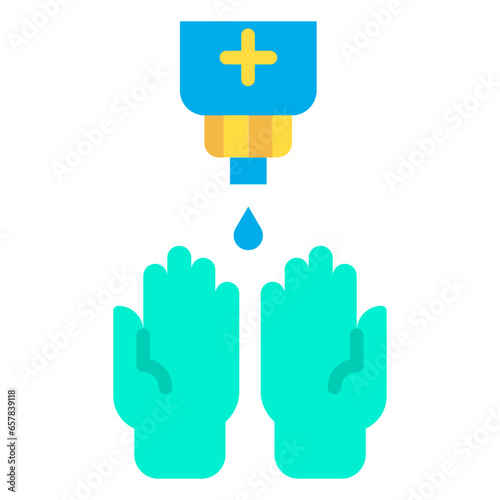 Flat Health Care cream icon