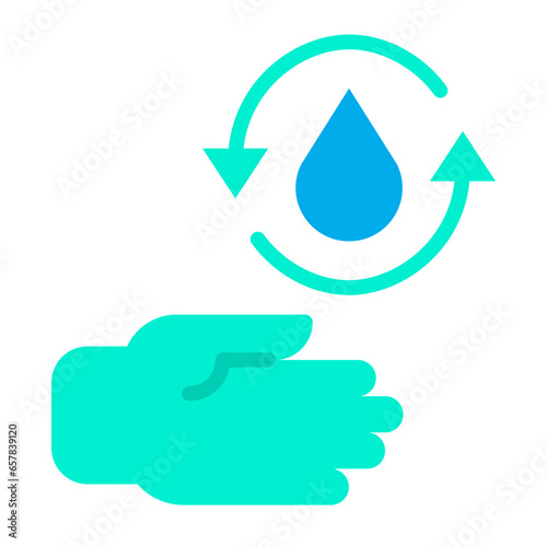 Flat Hygiene hand icon