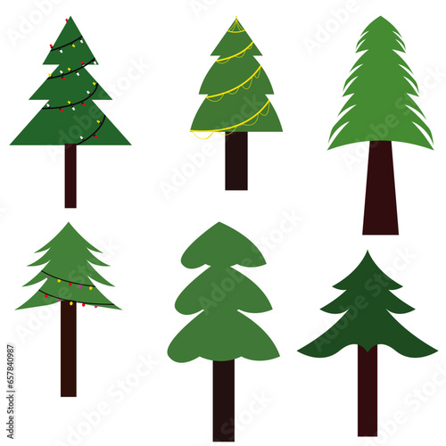 Happy christmas merry tree vector illustration,new year 
 traditional christmas.