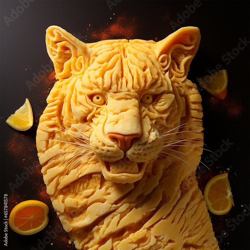 The Cheese Tiger Generative AI Artwork 