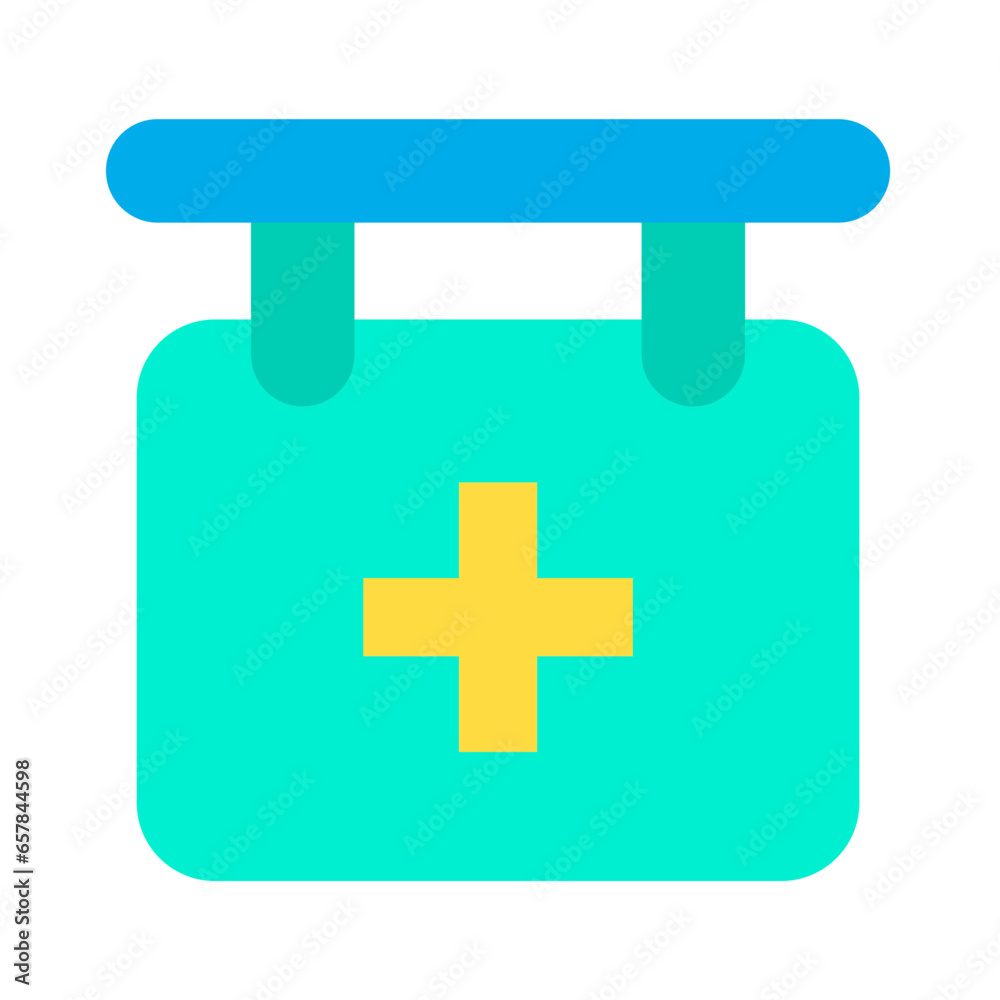 Obraz premium Flat Hospital Board icon